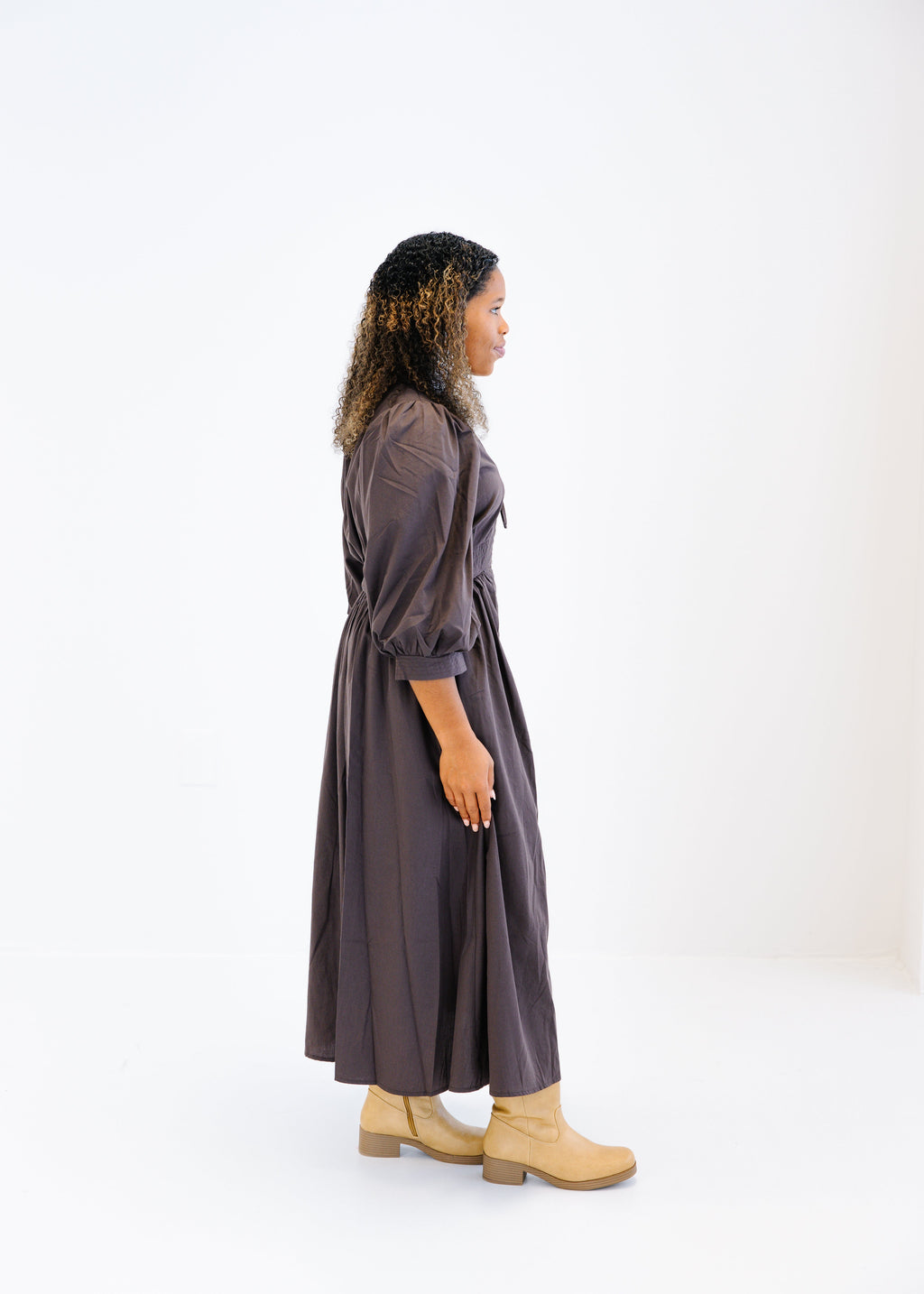 Charlotte Zip-Front Midi Dress