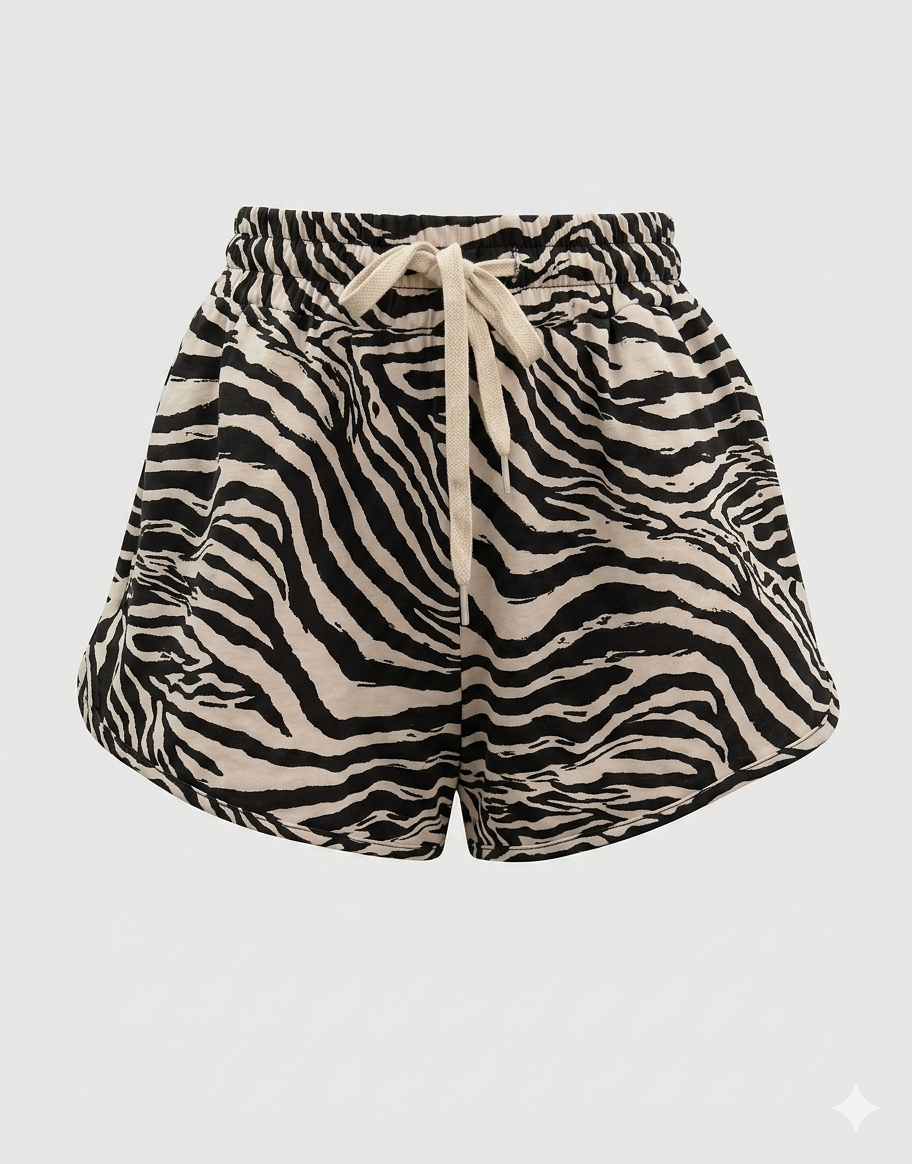 Colver Zebra‑Stripe Shorts