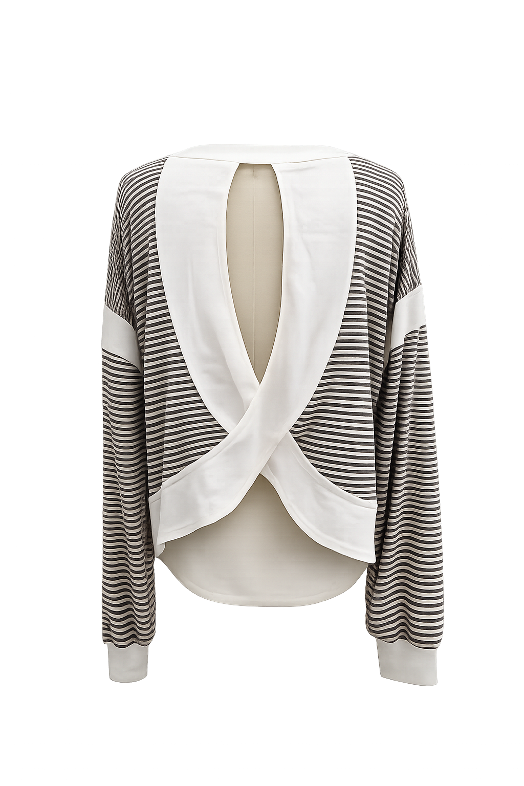 Seraphine Cross‑Back Stripe Top