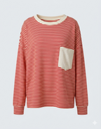 Clarisse Striped Pocket Top