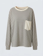 Clarisse Striped Pocket Top