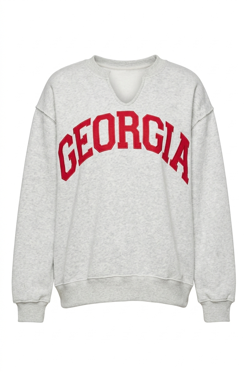 Georgia Gfx Split-Neck Terry Sweatshirt