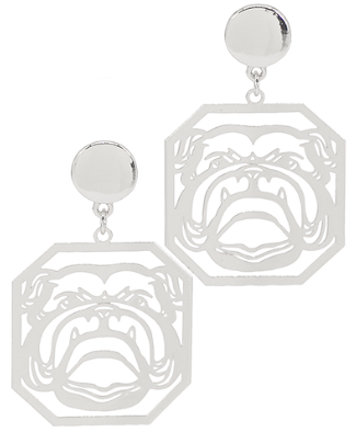 Bulldog Cutout Earrings
