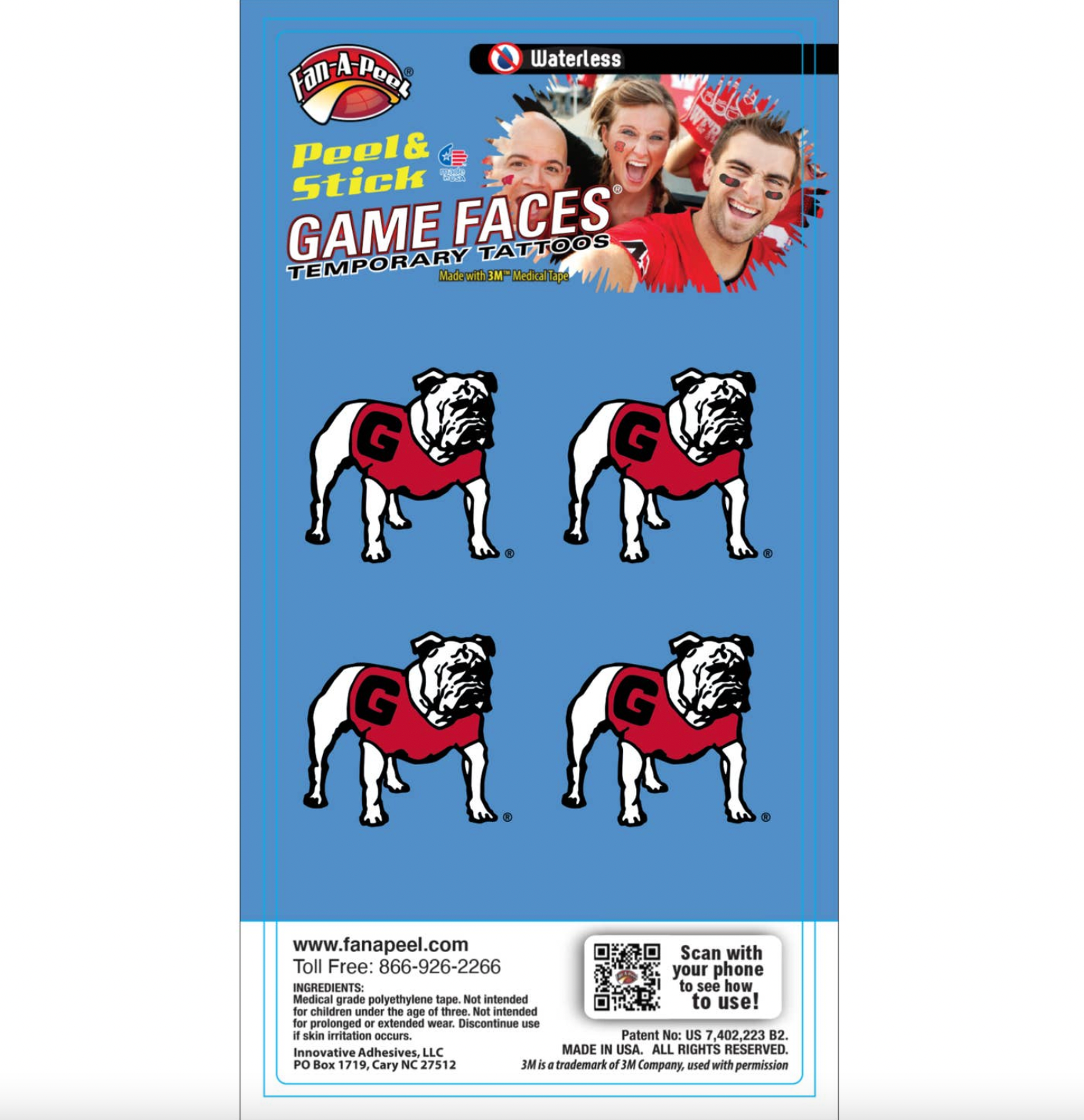 Gameday Temporary Face Tattoo