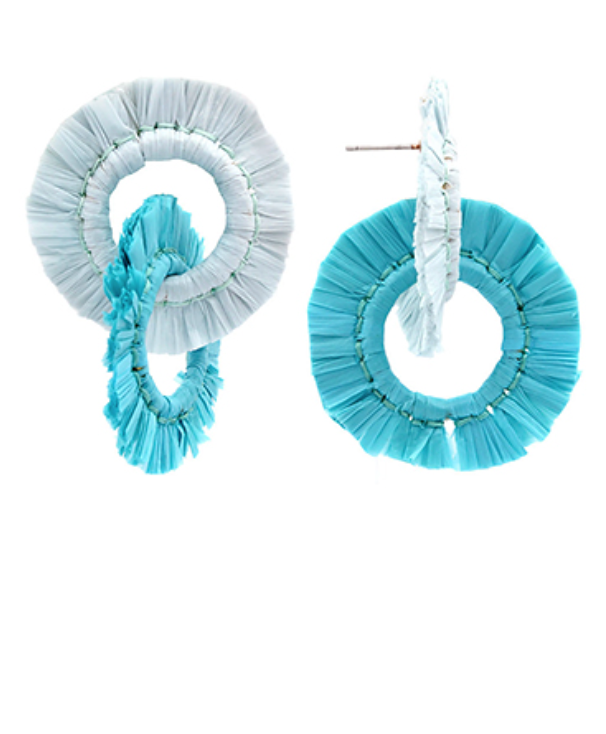 Raffia Double Ring Earrings