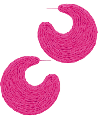 Wrapped Raffia Gradual Shape Hoop