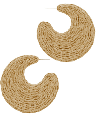 Wrapped Raffia Gradual Shape Hoop