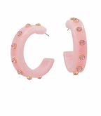 Wide Crystal Station Acetate Hoops