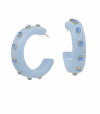 Wide Crystal Station Acetate Hoops