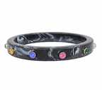Crystal Station Acetate Bangle Bracelet