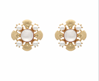 Flower Shaped Pearl Earrings