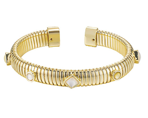 Multi Shape Station Omega Cuff Bracelet