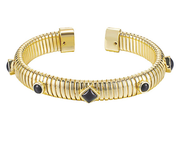 Multi Shape Station Omega Cuff Bracelet
