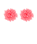 Beaded Pom Pom Earring
