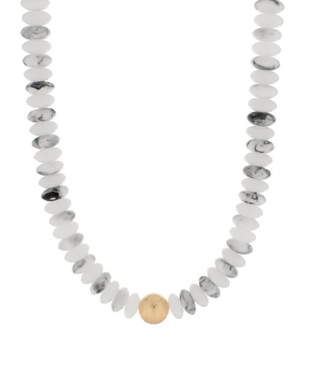 Color Rondelle Beads Necklace