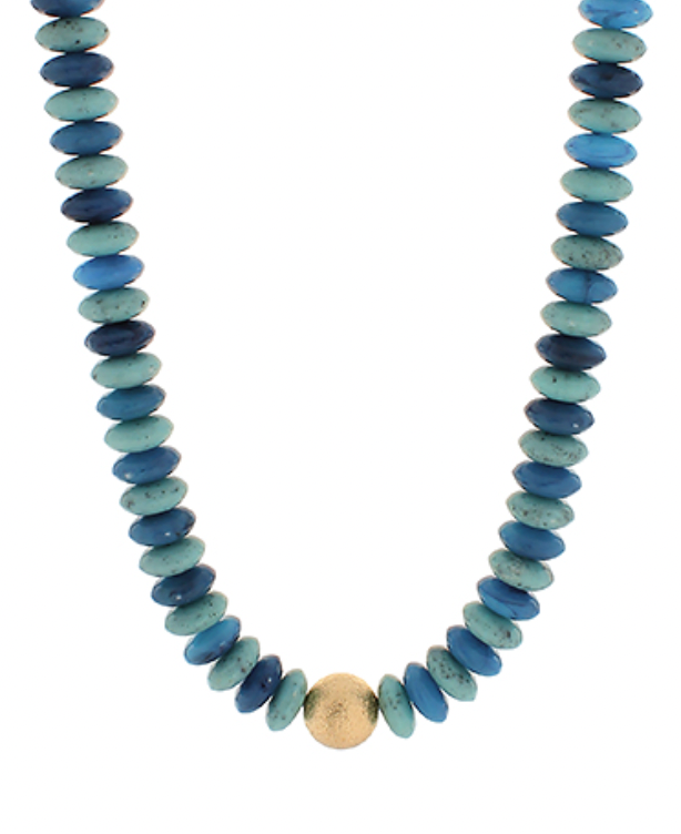 Color Rondelle Beads Necklace