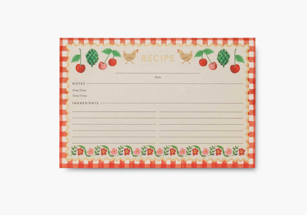 Pack of 12 Recipe Cards