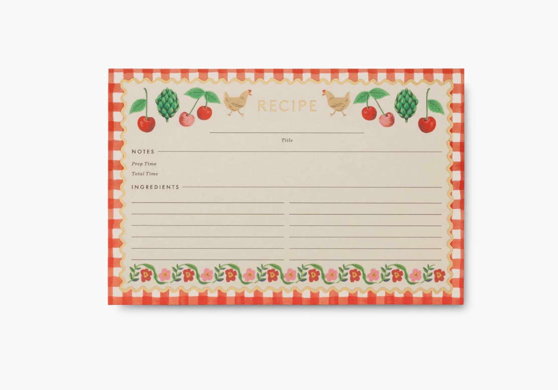 Pack of 12 Recipe Cards