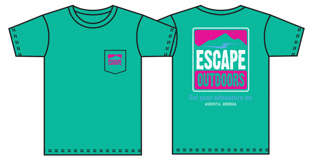 Pink Logo SS Escape Pocket Tee