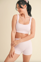 PREORDER Gingham Print Ruched Bra Top