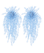 Clear Bead Fringe Earrings