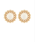 Dome Shape Stone Earrings