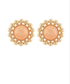 Dome Shape Stone Earrings