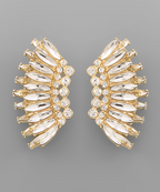 Layered Crystal Wing Earrings