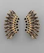 Layered Crystal Wing Earrings