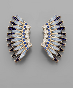 Layered Crystal Wing Earrings