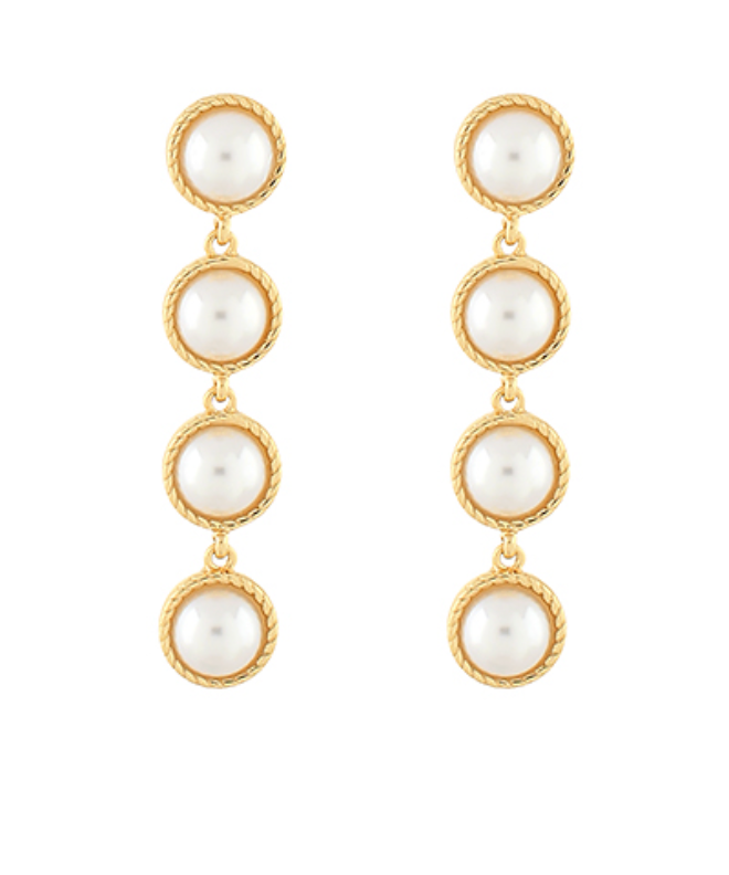 Pearl Drop Trimmed Earrings
