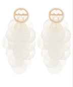 Shell Layered Statement Earrings