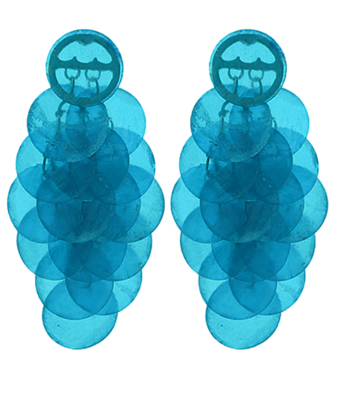 Shell Layered Statement Earrings