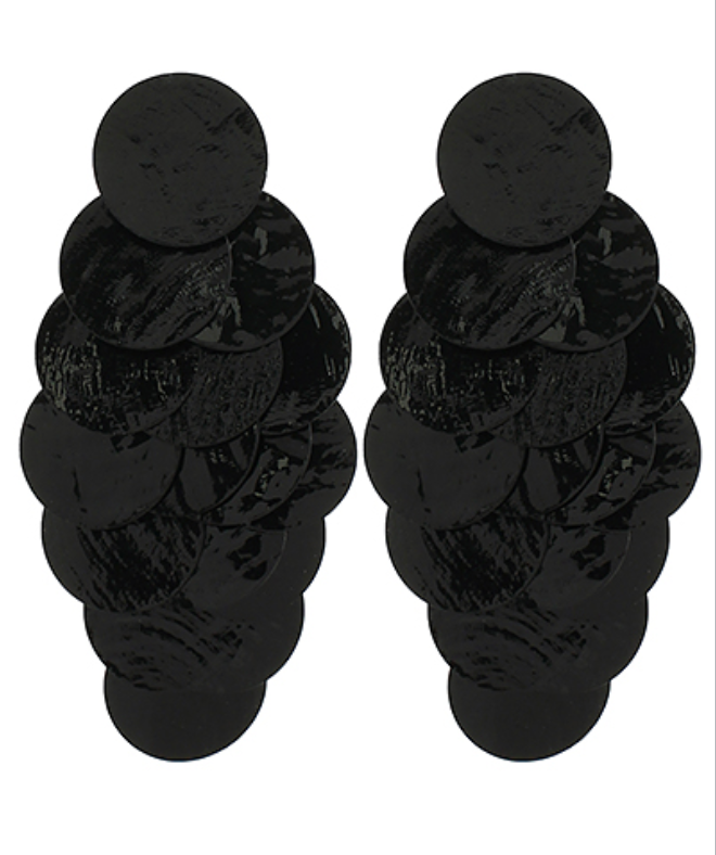 Shell Layered Statement Earrings