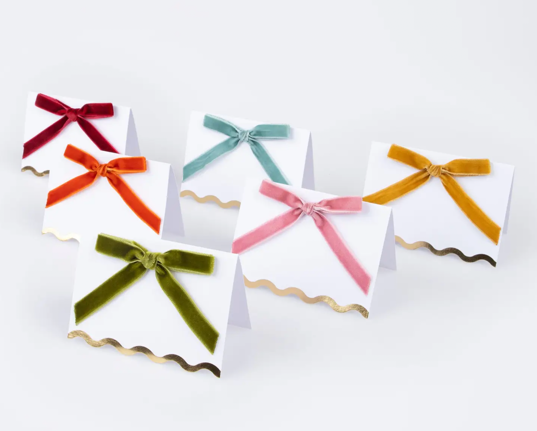 Thanksgiving Velvet Bow Place Cards