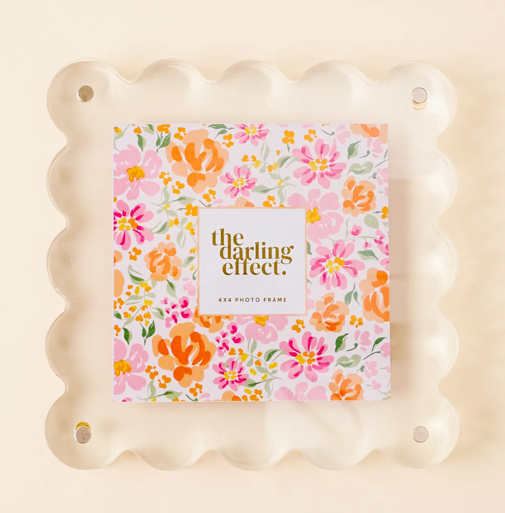 Square Scalloped Acrylic Frame