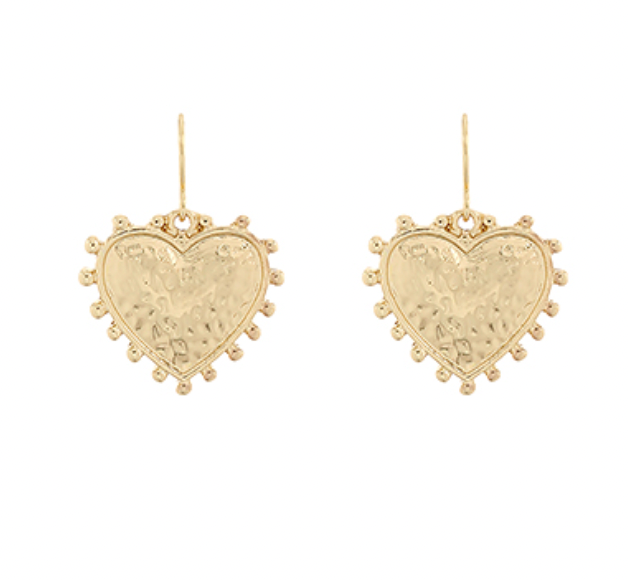 Dotted & Textured Heart Earrings