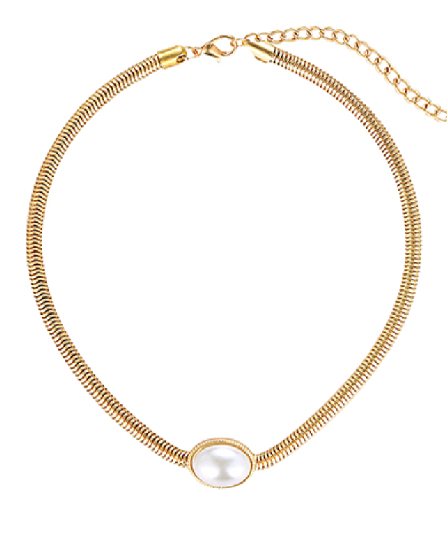 Cross Medalion Paperclip Necklace