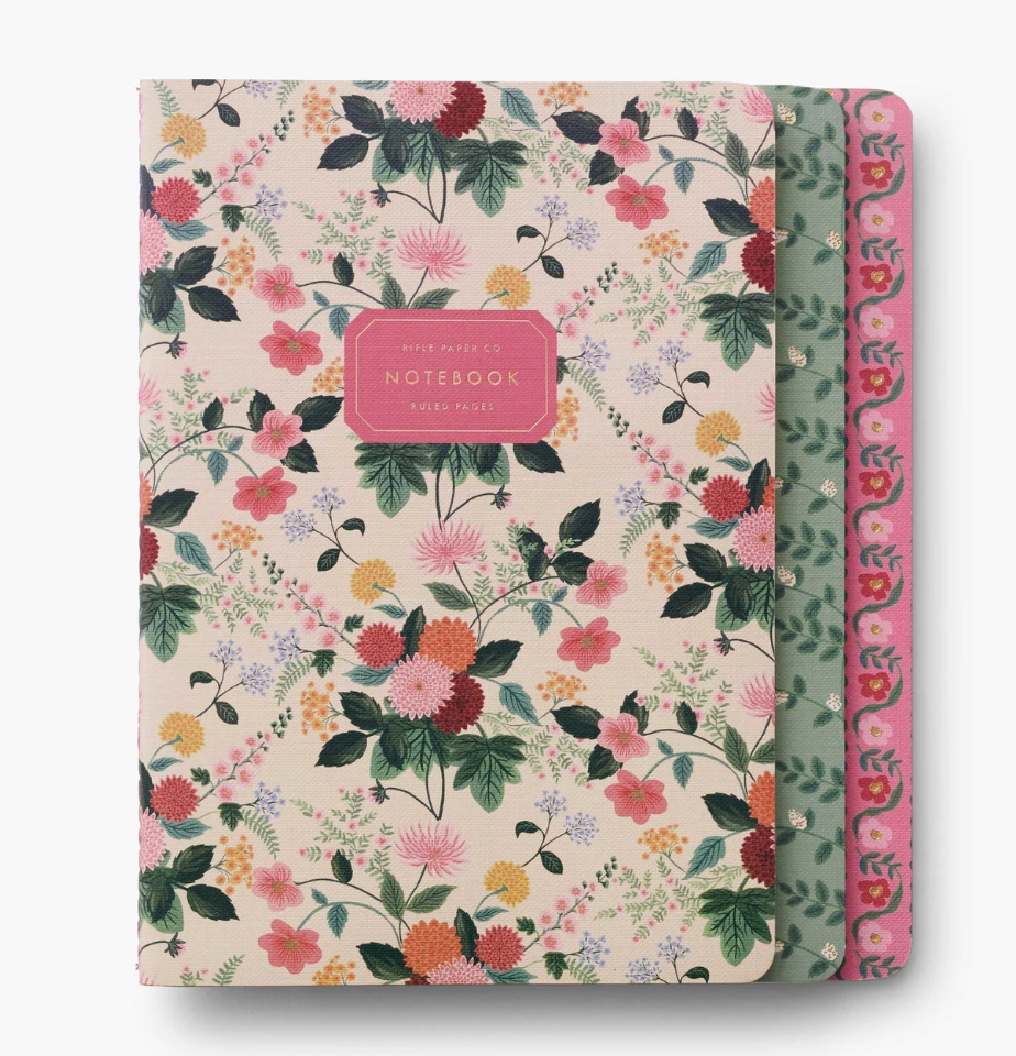 Assorted Set of 3 Dahlia Notebooks