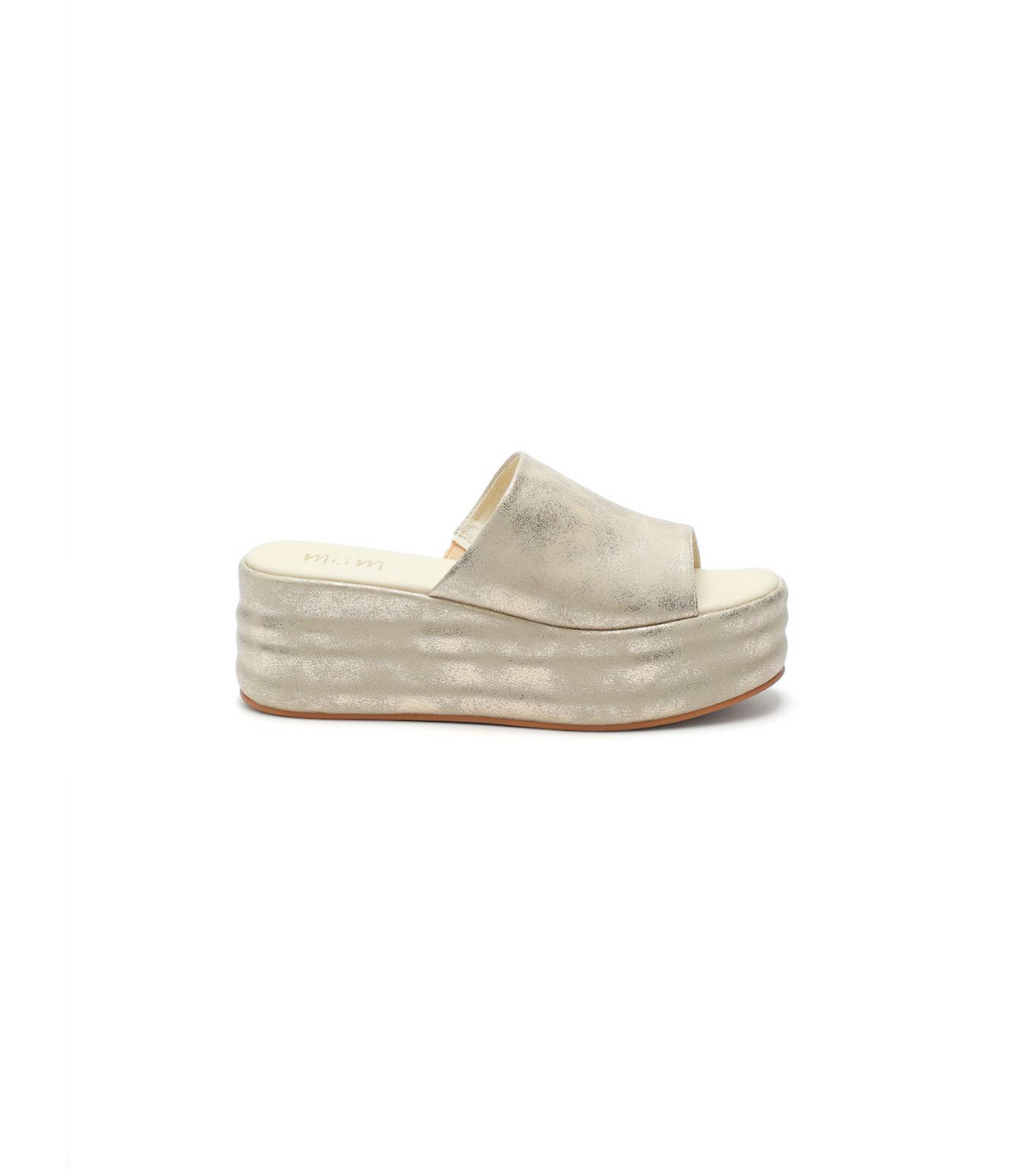White platform sandal on a white background