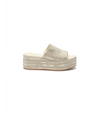 White platform sandal on a white background