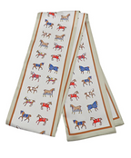 Multi Horse Print Narrow Scarf