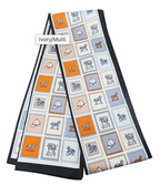 Equestrian Theme Print Narrow Scarf