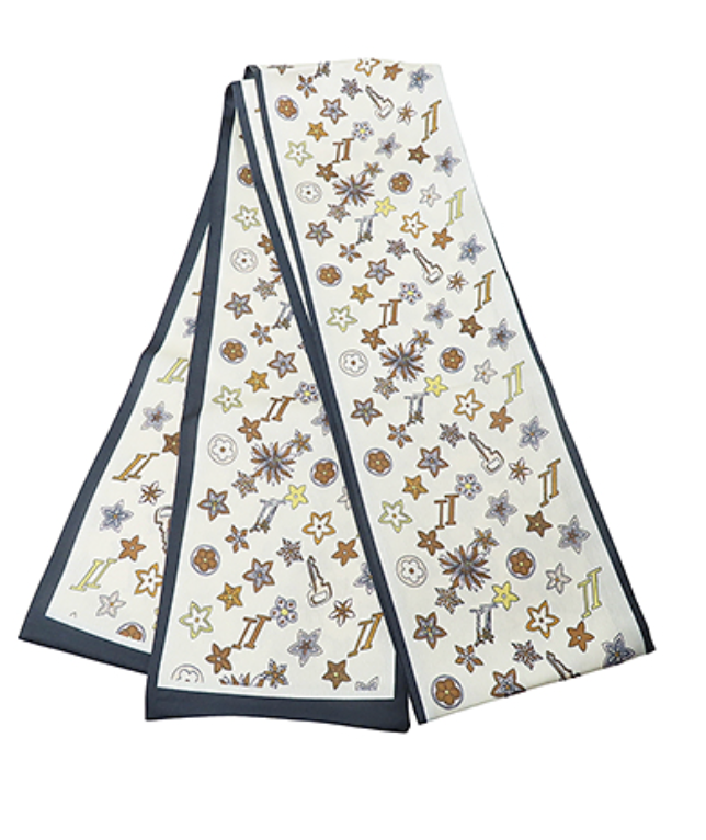 Multi Star Shape Print Narrow Scarf