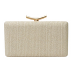 Straw Hard Case Clutch