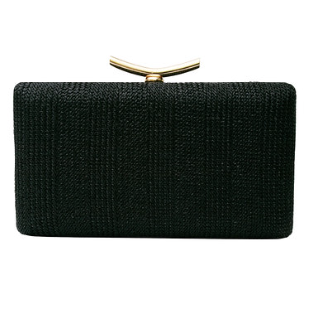Straw Hard Case Clutch