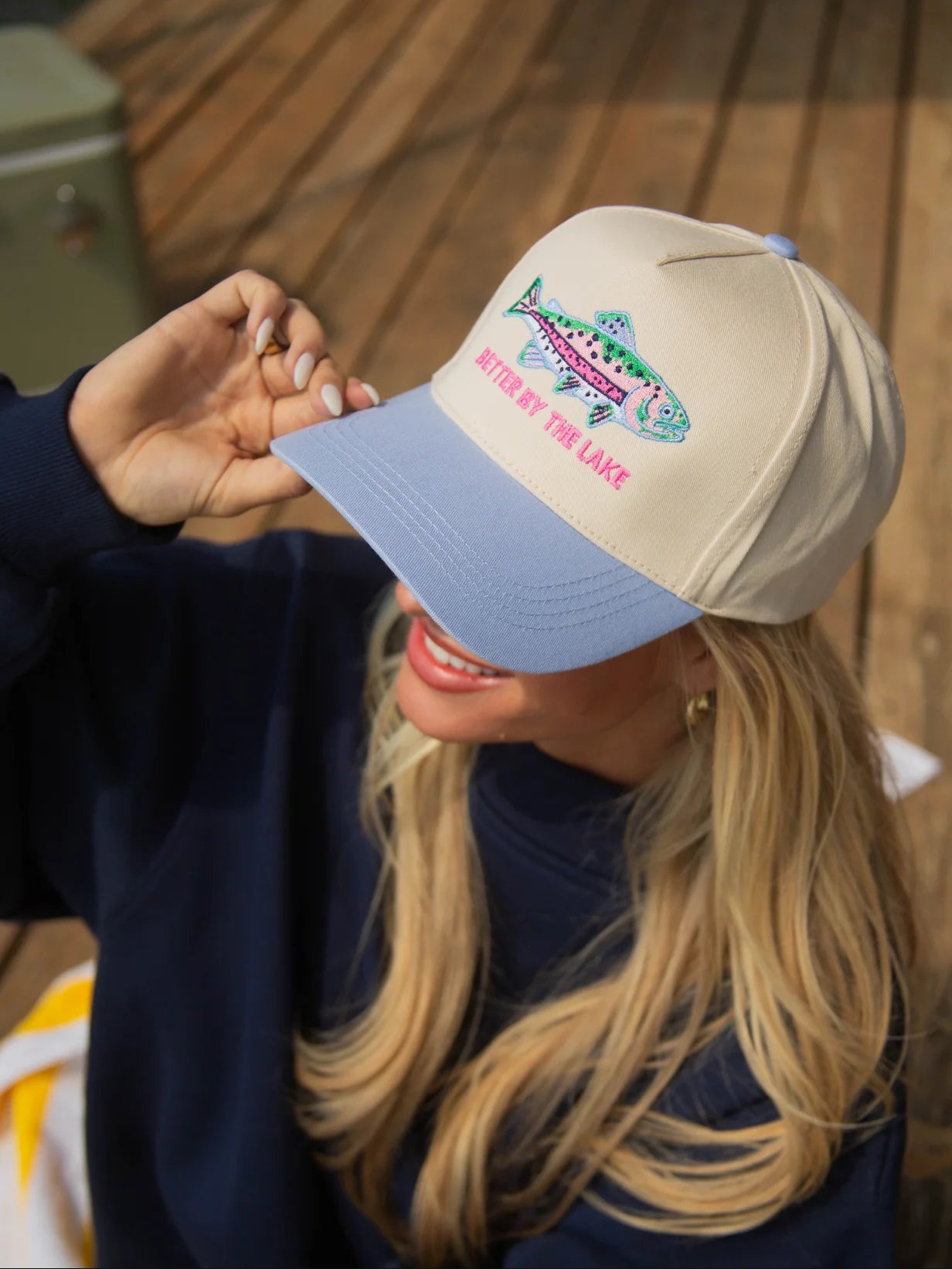 Better By The Lake Fish Trucker Hat