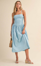 Collins Striped Midi Dress