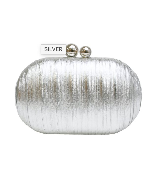 Kiss Lock Metallic Oval Clutches