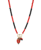 Football & Heart Charm Necklace